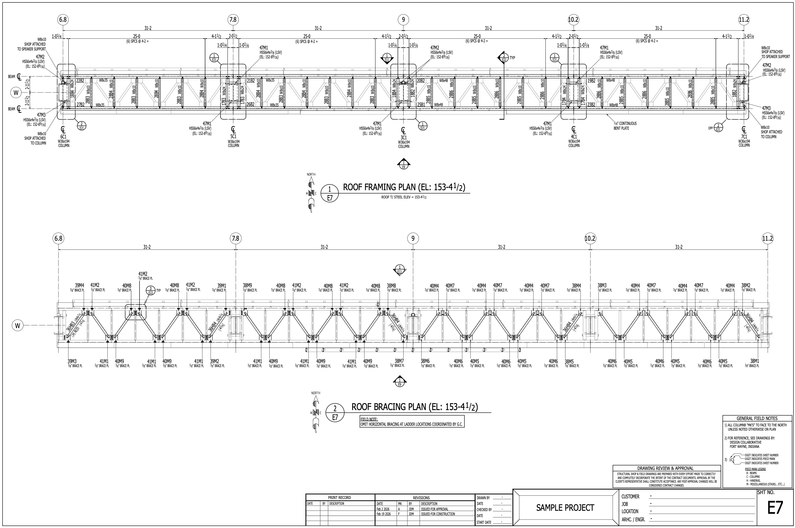 Monitor Canopy Structure connection detail