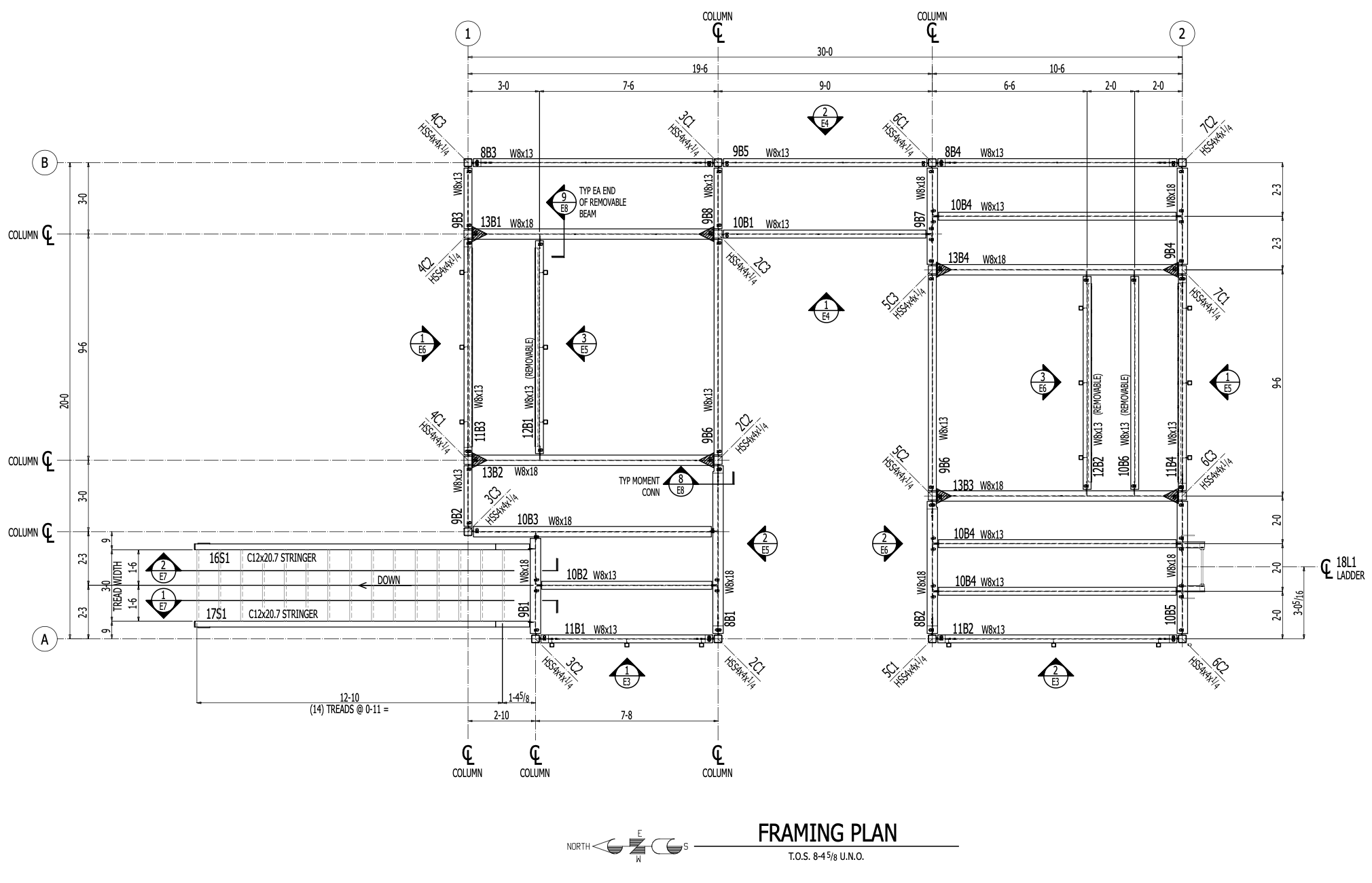 Elevated Access Platform framing plan