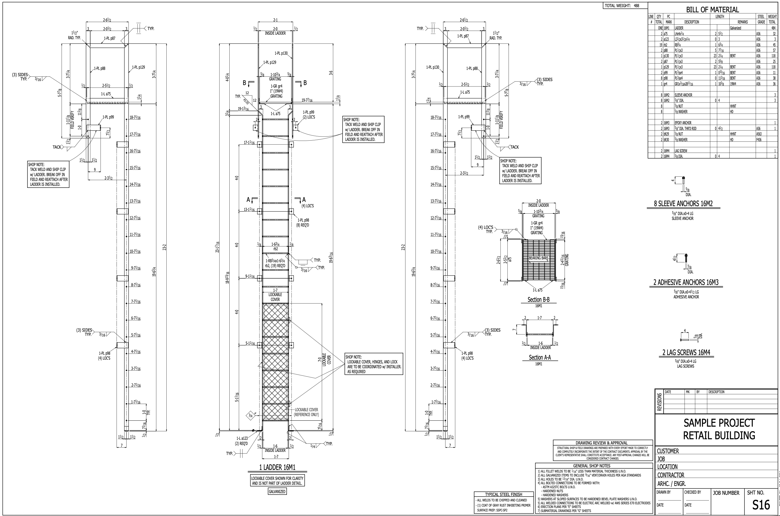 Retail Building framing plan